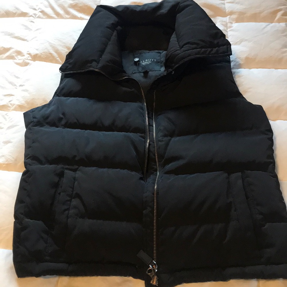 Talbots black puffer vest